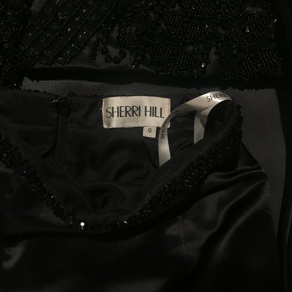 Black Sherri Hill Two Piece Prom Dress - Picture 1 of 7